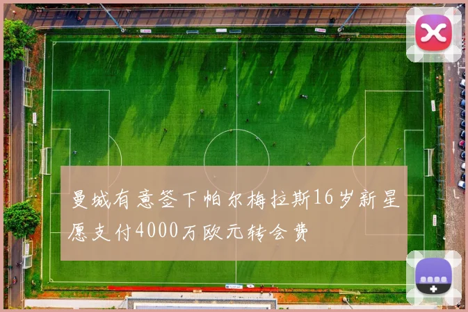 曼城有意签下帕尔梅拉斯16岁新星愿支付4000万欧元转会费